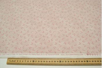 Henry Glass cotton fabric, Tranquil Garden, Fern Blush